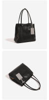 Bolso de mano de cuero suave, nuevo bolso de hombro de gran capacidad para estudiantes universitarios que viajan, bolso de nicho con textura. - details 11
