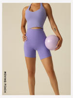Pantalones cortos de mujer MOVING PEACH con bolsillos laterales para levantamiento de cadera pantalones deportivos gruesos y suaves transpirables de APC material exterior 75% Nylon + 25% Spandex - details 13