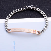 Pulseras de pareja de acero inoxidable para hombres y mujeres, conjunto de joyería a juego, regalo para amante, su Reina, su Rey - details 7