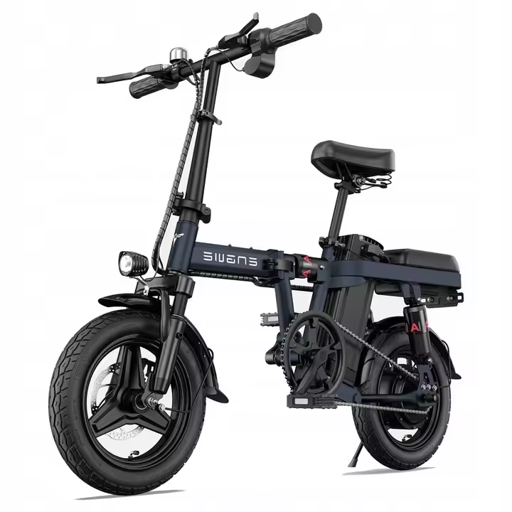 Bicicleta eléctrica Engwe T14 retráctil de 48 pulgadas, 10ah, 40km de autonomía, ideal para ir al trabajo, para hombre/mujer, azul. - 1