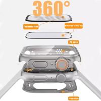 Screen Protector Cover for Apple Watch 44mm 45mm 40mm 41mm Hard PC Front Rear Bumper Case for iwatch 9 8 7 6 5 4 Change To Ultra - details 1