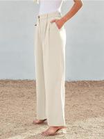 Cargo de cintura alta para mujer Pantalones rectos primavera-otoño - details 5