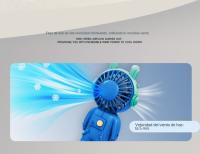 Ventilador De Mano portátil 3 en 1 con USB, Ventilador Pequeño Recargable A Pilas con Banco De energía, para Viajes - details 3