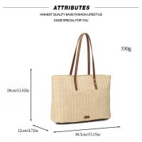 Un bolso vintage de gran volumen en tela de color trigo. Bolso de un hombro para ir al trabajo. Mochila de lujo de alta gama. - details 3