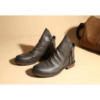 Botas de hombre con suela antideslizante y doble cremallera Botas con borlas Botas de cuero para hombre - details 7