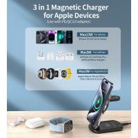 Estación de carga 3 en 1 para iPhone, cargador magnético fuerte para Apple Watch con luz - details 2