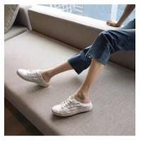 Primavera nuevos zapatos blancos de cuero para mujer, el verano delgado puede pisar el talón, zapatos casuales planos. - details 14