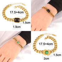 Pulsera Colgante de Piedra Natural de Acero Inoxidable 316L Cadena de Pendiente de Turquesa para Mujeres Regalo de Joyería de Moda - details 9