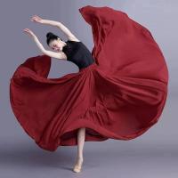 Falda Flamenco para Mujer Baila Clásico Español, Estilo Folk, Baila Gitano, Ballet, Salón de Baile, 360-720 Grados - details 3