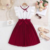 Falda Plisada de Khaki para Niñas Mangas de Pétalo Blanco Estilo Preppy para Cumpleaños - details 27