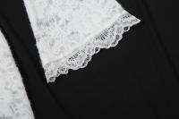 BUNO-vestido de encaje transparente para mujer, maxivestido Sexy de manga larga con cuello redondo, vestido de vaina, bata de noche impresionante - details 9