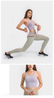 SHINBENE Sexy Strappy Wireless Sports Bra Crop Tops Women Padded Push Up Longline Gym Yoga Bras Cotton Feel Workout Brassiere - details 0