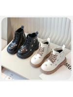 Botas de cuero bordadas para niños y niñas, botines de princesa versátiles, diseño a la moda, otoño - details 3