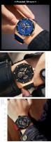 Reloj deportivo esqueleto para hombre, resistente al agua, movimiento de cuarzo japonés, reloj de pulsera informal para negocios, regalo al aire libre para él - details 9