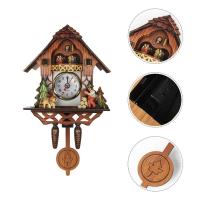 Péndulo de madera silencioso, reloj de pared de cuco de madera, Torre del bosque, múltiples estilos, Vintage, 3D, Chiming, regalo de inauguración de la casa - details 7