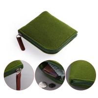 Mini monedero para hombre y mujer, billetera con Soporte para tarjeta de crédito y identificación, de fieltro de lana, barata - details 3