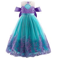 Vestido con luz LED, vestidos de princesa para niñas, disfraz de Sirenita Ariel, disfraz de carnaval, fiesta de cumpleaños, vestido elegante para niños - details 10