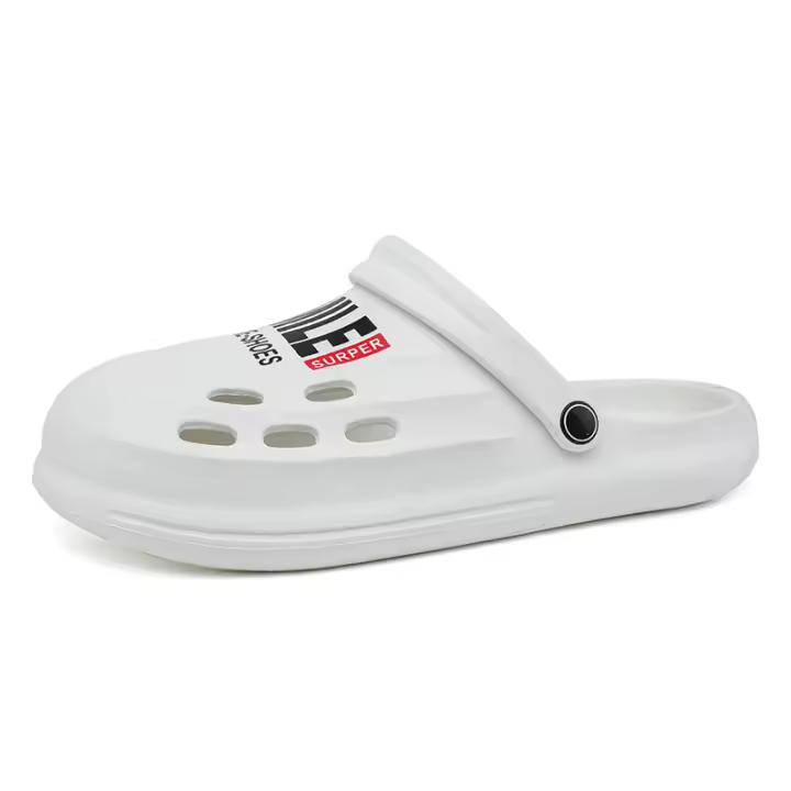 Zuecos de jardín para hombre, sandalias blancas para exteriores, zapatillas de playa - 1
