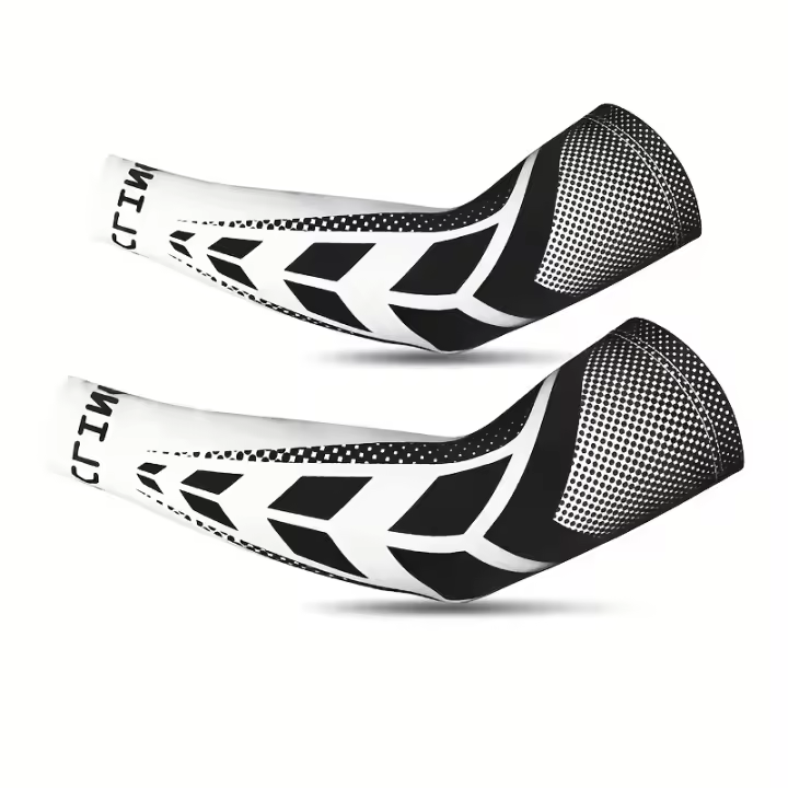 Guantes de brazo negros para hombre - Protector solar, transpirable para ciclismo y deportes al aire libre, manga para motocicleta, conducción y pesca, material de poliéster, equipo deportivo al aire libre |   Guantes de brazo elegantes |   Guantes de bra - 1
