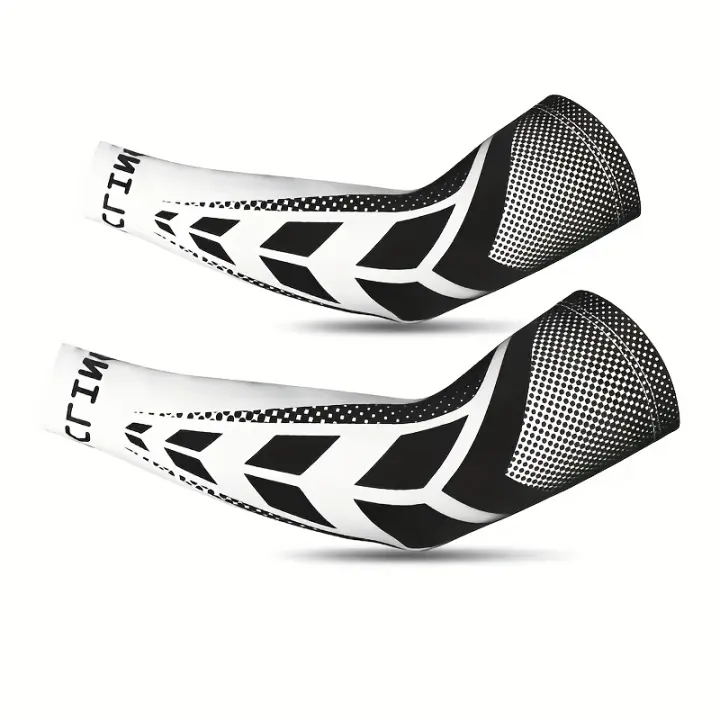 Guantes de brazo negros para hombre - Protector solar, transpirable para ciclismo y deportes al aire libre, manga para motocicleta, conducción y pesca, material de poliéster, equipo deportivo al aire libre |   Guantes de brazo elegantes |   Guantes de bra - 1