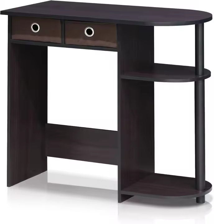 Escritorio verde, Madera, Roble francés Gris/Negro/Negro, 39,62 x 80 x 72,39 cm - 1