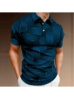 Jersey POLO camisa botones color sólido mangas cortas moda retro commuter hombres mangas cortas. - details 2