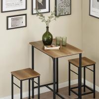 Juego de Mesa Comedor Conjunto de Mesa Alta de Bar con 4 Taburetes y 1 Mesa Gris - details 28