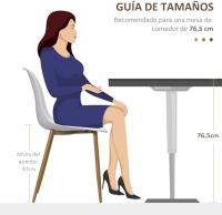 Pack de 4 Sillas de Comedor Sillas de Cocina con Respaldo Alto y Patas de Metal para Salón 45x52x85,5 cm Blanco y Natural - details 6