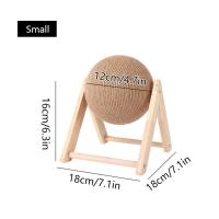 Cratchers para gatos, juguetes de bolas de Sisal y madera, triángulo estable, cosas para interiores, rascador resistente, soporte para rascar fresco, girar - details 0