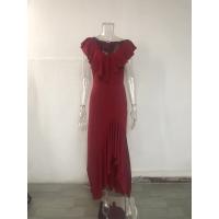 Flamin A Vestido de noche irregular y elegante con volantes y cuello en V - details 8