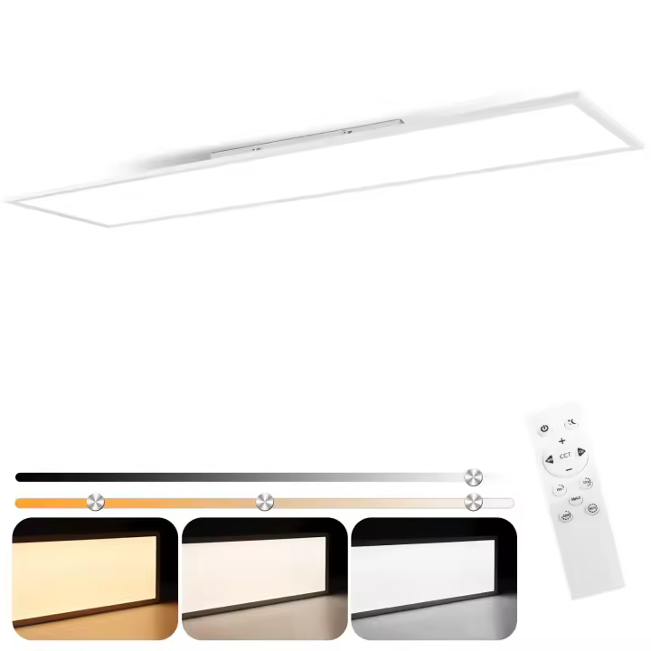 CBJKTX Panel LED 120x30 regulable con mando a distancia 40W negro - 1