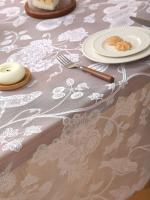 Colgante blanco de flor y pájaro Ense con borla en mantel, mesa de centro de sala de estar, mantel de mesa de boda - details 6