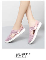 Novedad de verano, sandalias de malla para exteriores con parte inferior plana, antideslizantes, huecas, boca poco profunda, corte bajo, suela suave, transpirables y - details 12
