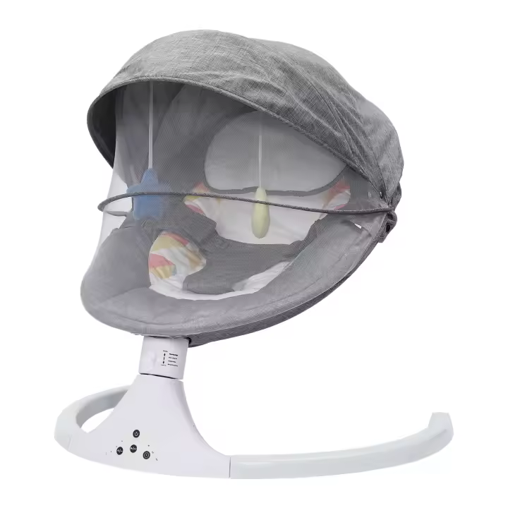 Mecedora eléctrica ,Columpio eléctrico para bebé, mecedora portátil plegable, mosquitera con parte superior opaca - 1