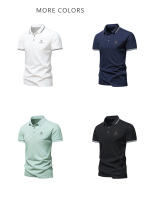 Camisa POLO Para Hombre De Verano Seda De Hielo Secado Rápido Manga Corta Estilo Casual Color Sólido Ajuste Suelto Cuello De Negocios - details 4