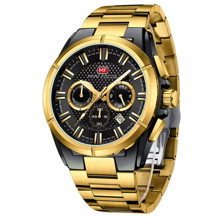 Reloj de Cuarzo Impermeable Correa de Acero Inoxidable Empleado en Casual Luminoso - 1