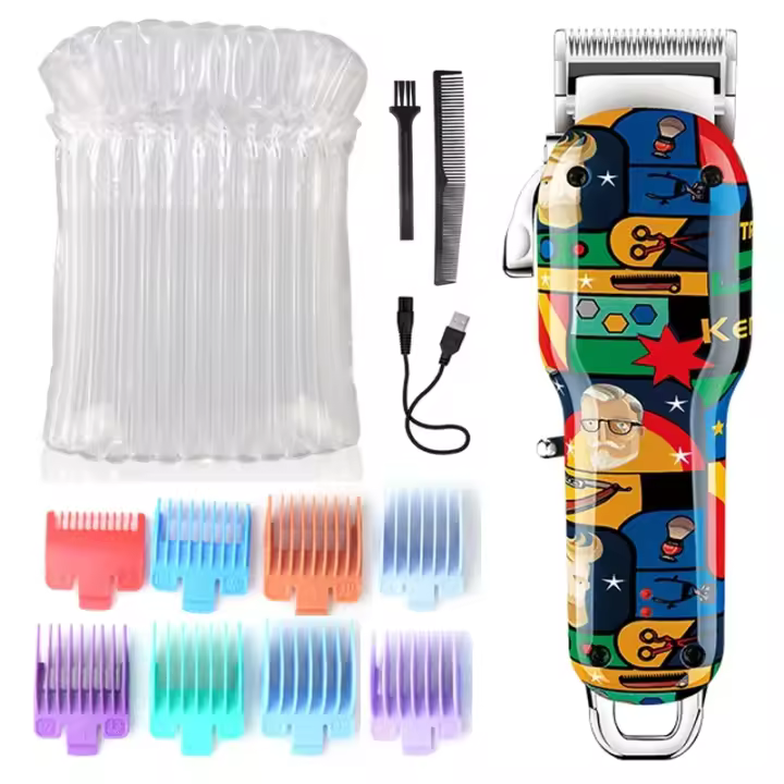 Kemei-cortadora de pelo profesional MAX2092 para hombre, recortadora de pelo eléctrica inalámbrica, con cable, recargable - 1