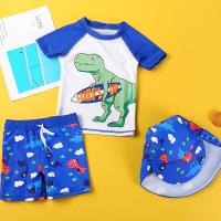 Bañador dividido para Niños, Manga Larga, Corta, Bañador, Dibujos Animados, Gorro, Conjunto de 3 Piezas - details 4