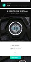 SHUNWAY Reloj deportivo electrónico minimalista circular para exteriores, resistente al agua, reloj para hombres jóvenes estudiantes - details 6