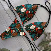 Bikini con estampado 3D de dibujos animados de Navidad para mujer, traje de baño separado a la moda y Sexy, para nadar, playa, surfear, fiesta y vacaciones, novedad de 2023 - details 3