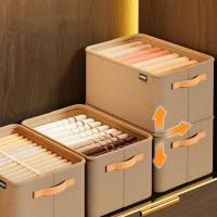 Organizador de ropa de gran capacidad, caja de almacenamiento para pantalones vaqueros, suéteres, armarios, cajones, armario - details 1