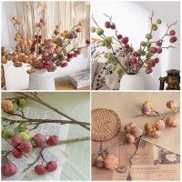 Ramas de calabaza artificiales de 12 frutas de planta verde, simulación realista hecha a mano, plantas falsas elegantes, decoración del hogar - details 2