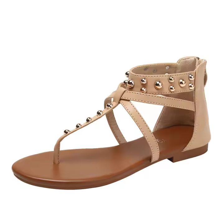 Sandalia sandalias de mujer 2025 vacaciones de verano junto al mar nuevos zapatos romanos casuales y de moda - 1