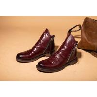 Botas de hombre con suela antideslizante y doble cremallera Botas con borlas Botas de cuero para hombre - details 3