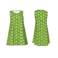Vestido Duo de búho sin mangas informal para mujer, divertido pájaro verde, viajes personalizados, D-Duogos - details 154