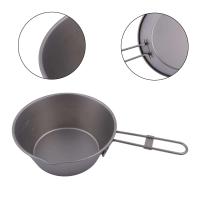 Taza de sierra para exteriores de 300/450 ml, equipo liviano con boquilla integrada, mango plegable, suministros para acampar de 0,4 mm de espesor - details 3