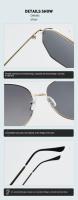 Gafas de sol de mujer, de moda mariposa marco gafas de sol de metal, gafas minimalistas UV385 - details 5
