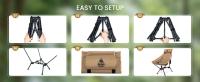 OneTigris-sillas portátiles Tigerblade para acampar, respaldo alto para exteriores, para pesca, senderismo, fiestas, jardinería, uso en interiores - details 5