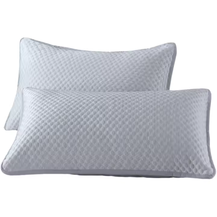 Funda de almohada transpirable con diseño de frijol de hielo, funda de almohada lavable y agradable para la piel, diseño de protuberancia, protector de almohada de Color sólido, 2 uds. - 1