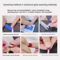 24 piezas en una caja de acabado diamante azul brillante usando uñas parches - details 3